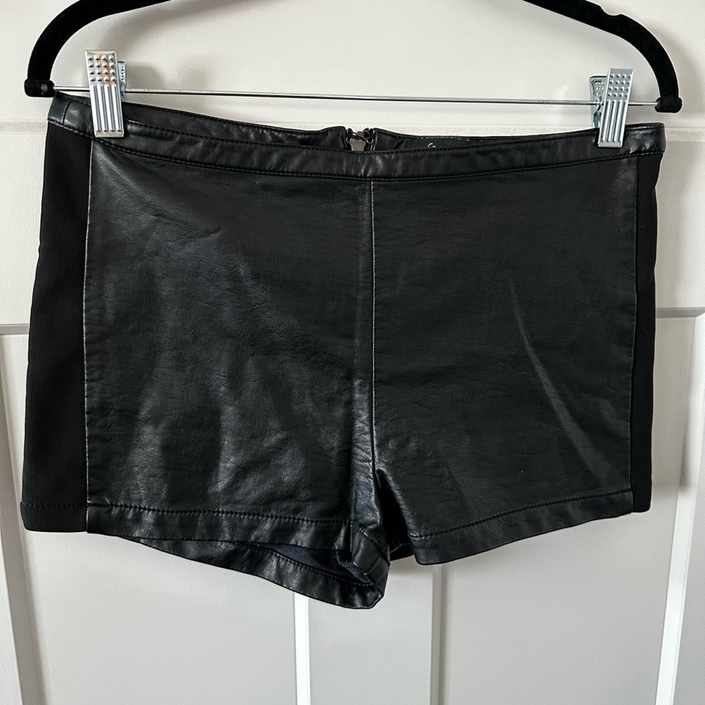 Forever 21 Faux Leather Booty Shorts